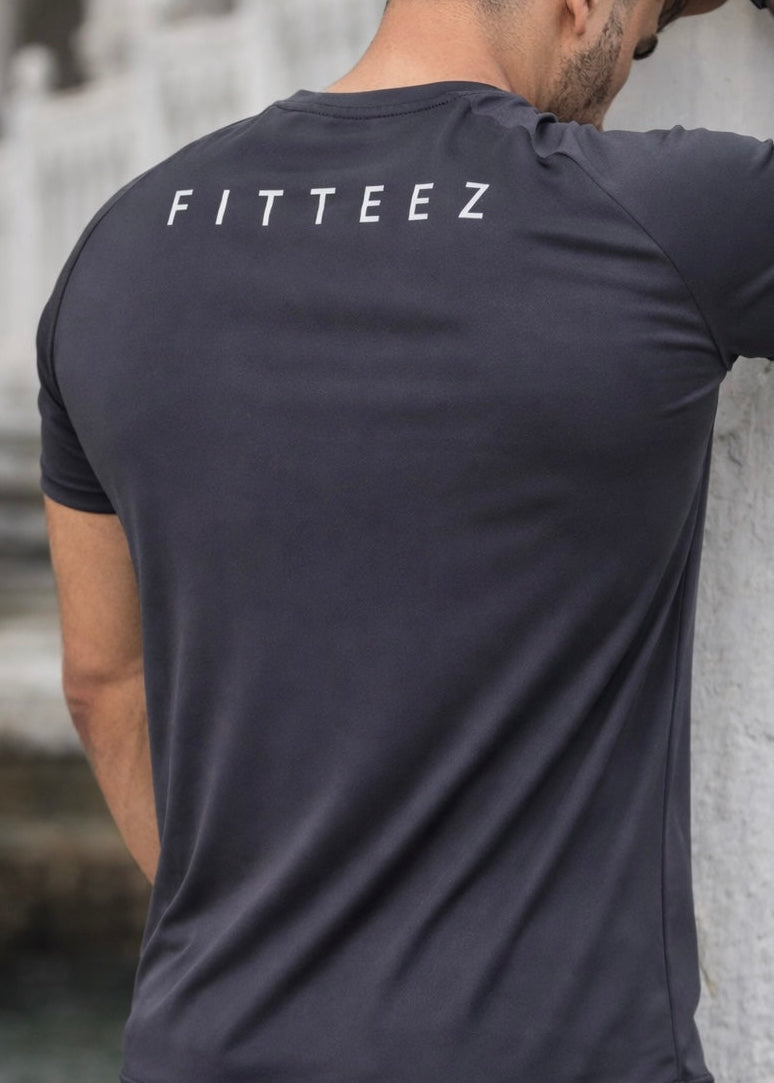FITTEEZ LYCRA TEE-GRAY