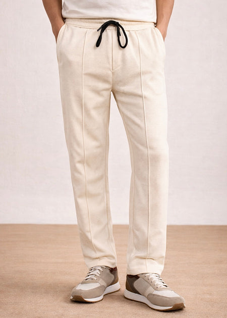 THE STRAIGHT FIT TROUSER-BEIGE