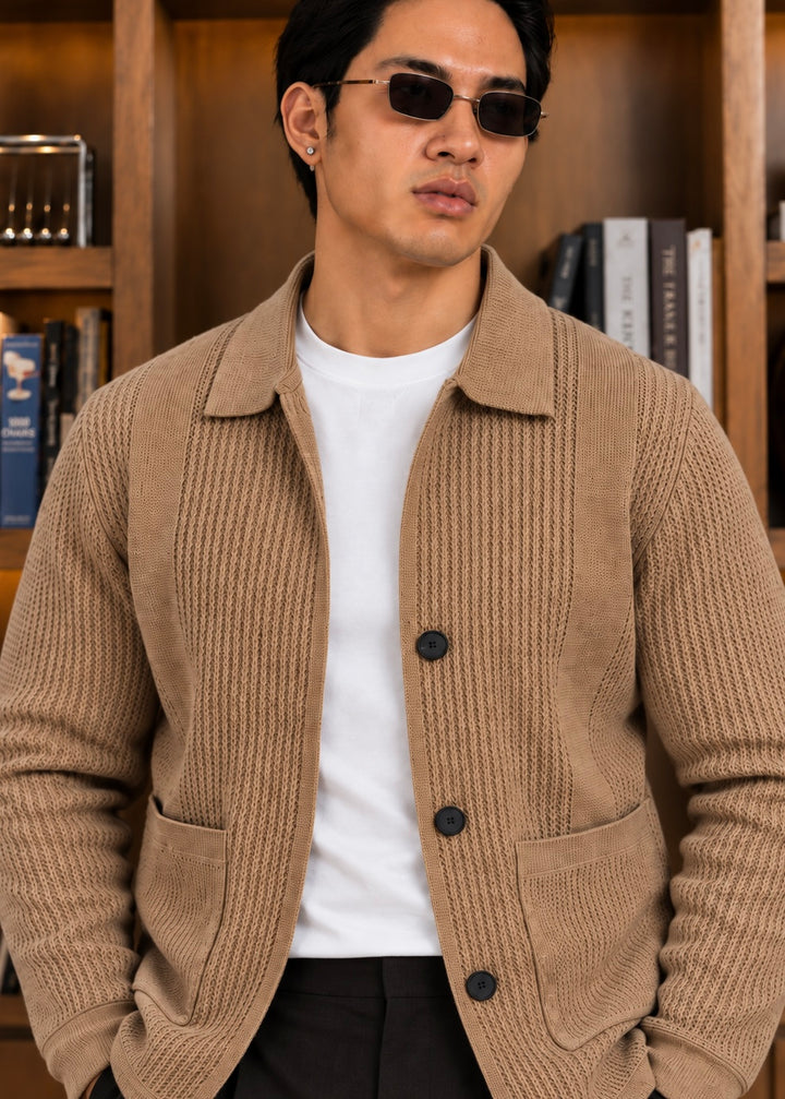 LUXE-WHOOL SHACKET-TAN