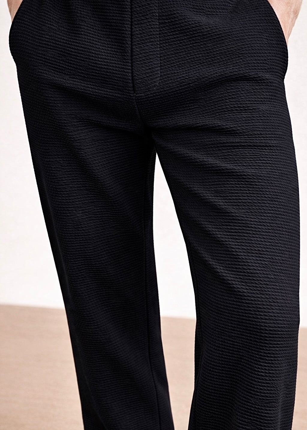 THE GLAMER TEXTURE TRACKSUIT-BLACK