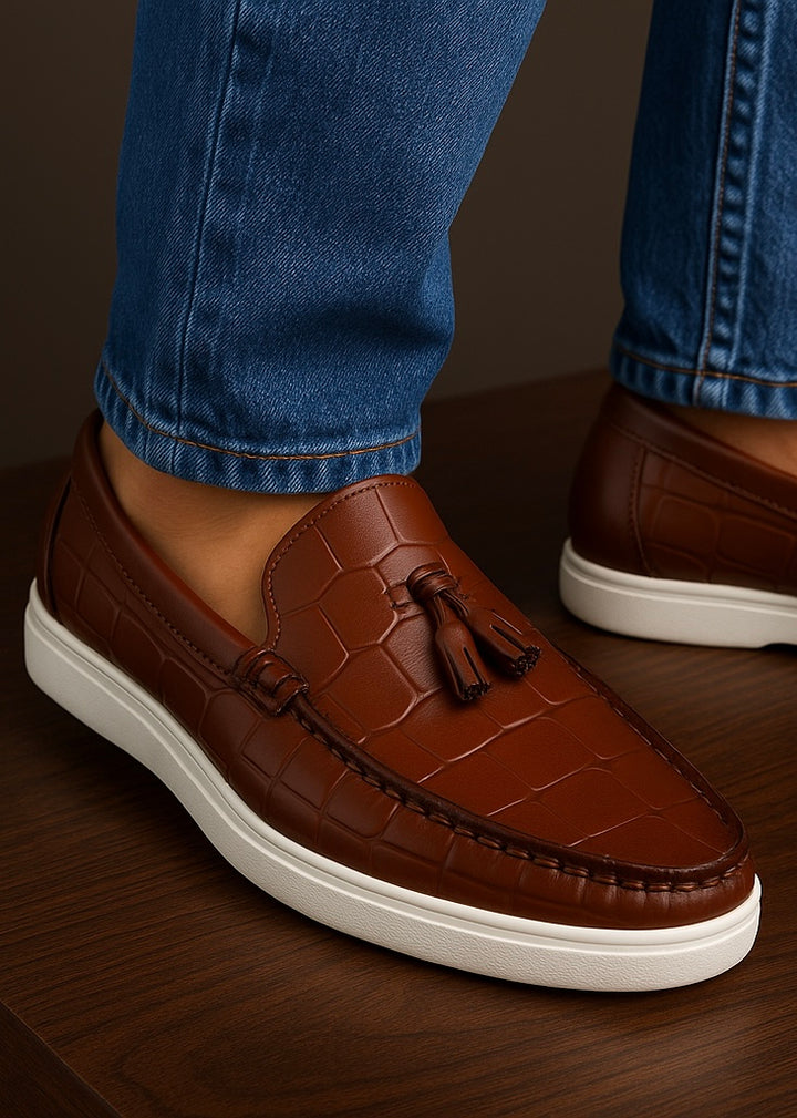 0011 AIR TASSEL LOAFERS-FT (Brown)