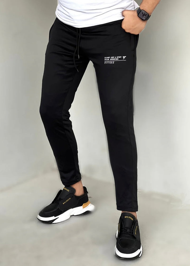 SLIM-FIT JAT BLACK ULTRA STRETCHABLE IN DRYFIT-FT