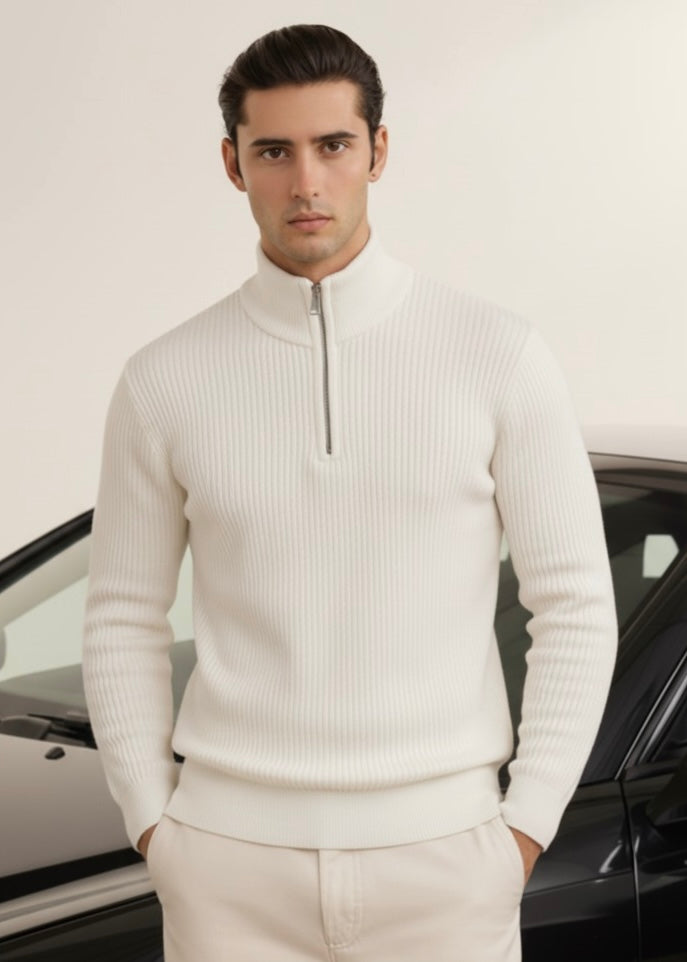 THE ALPHA STREET ZIP MOCK NECK-FT