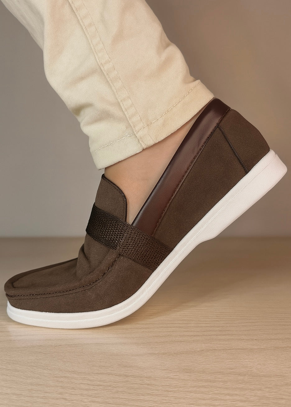 0013 SUEDE SOFT LOAFERS-FT (BROWN)