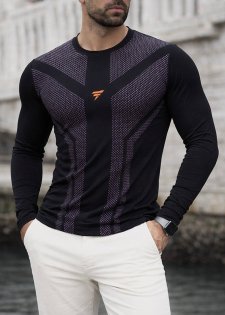 THE LYCRA FULL SLEEVES SHIRT BLACK-FT