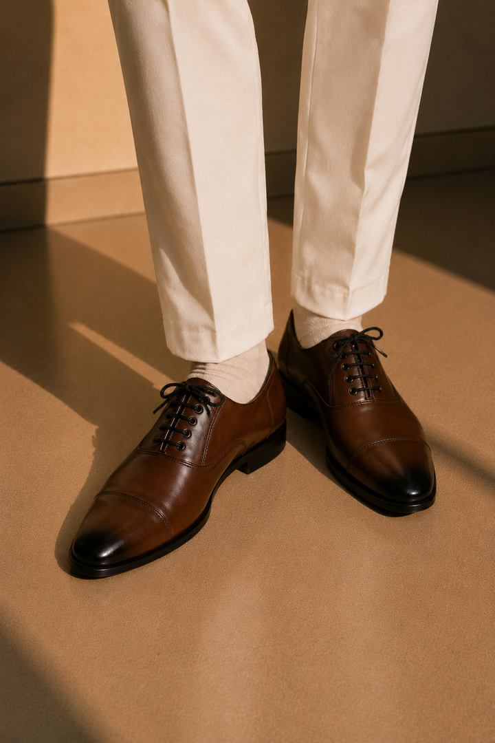 0082 Luxury Leather Dress Shoes-BROWN