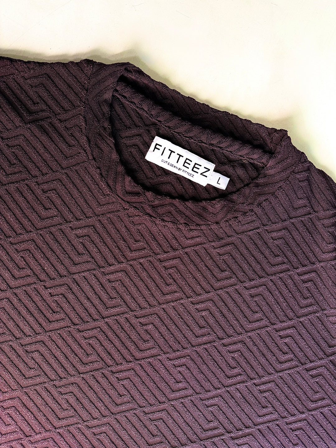 EMBOSSED CREW-NECK SHIRT-FT