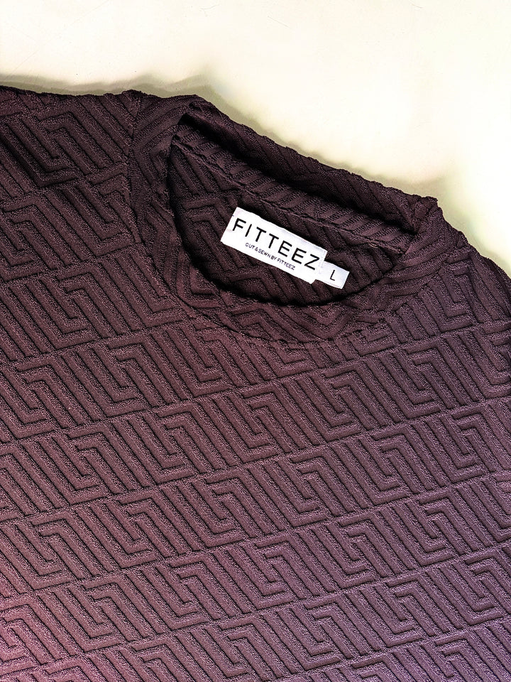EMBOSSED CREW-NECK SHIRT-FT