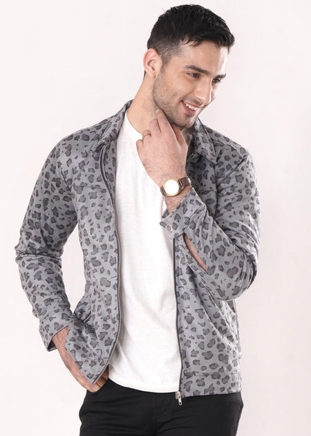 GRAY LEOPARD JACKET-FT
