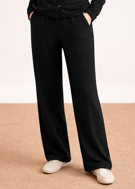 The Textured Grace-Wear trouser-BLACK