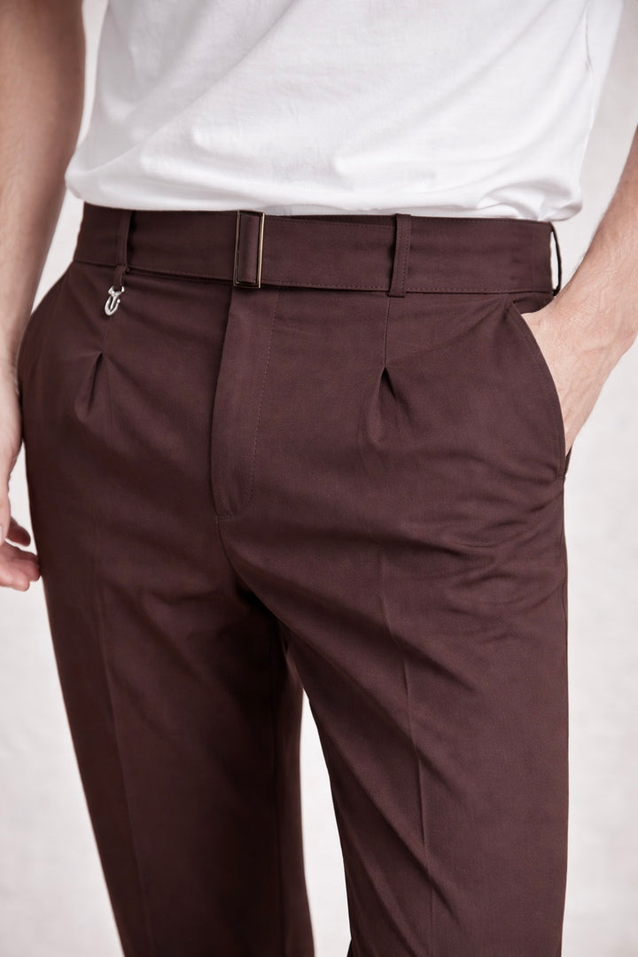 THE RYZE GURKHA PANT-BROWN