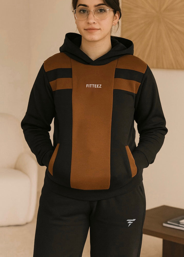 0.1 SCUBA 4 STRETCHED HOODIE-BROWN