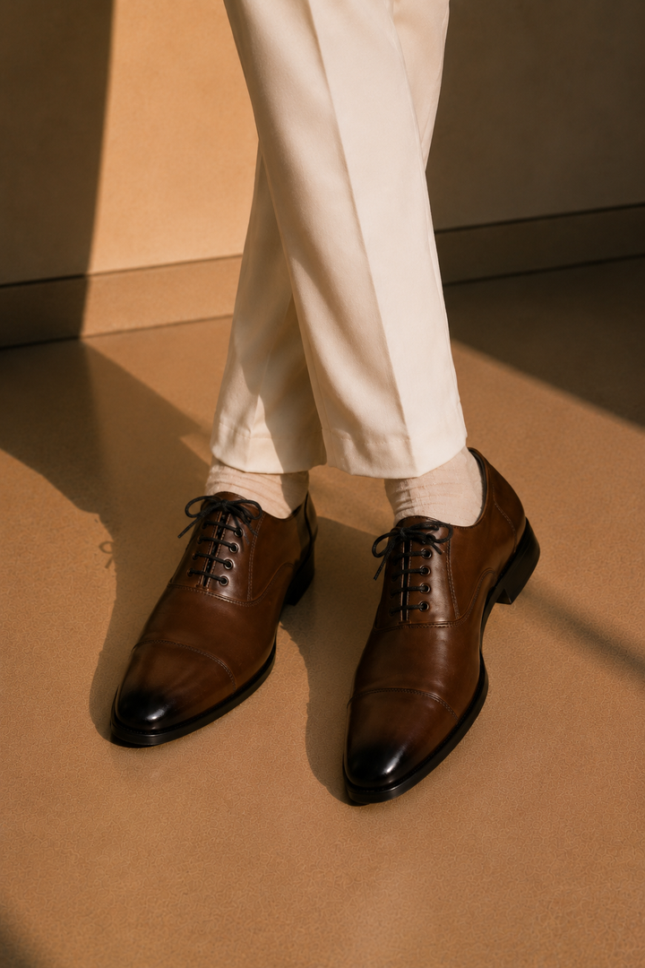 0082 Luxury Leather Dress Shoes-BROWN