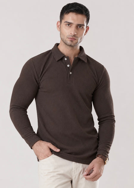 MHROON TEXTURED SHIRT-FT