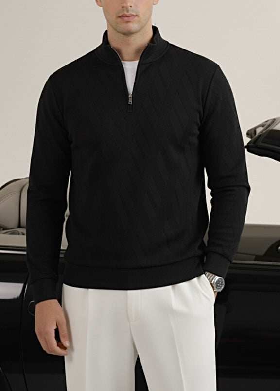 THE COZY KNIT ZIP MOCK-NECK-FT