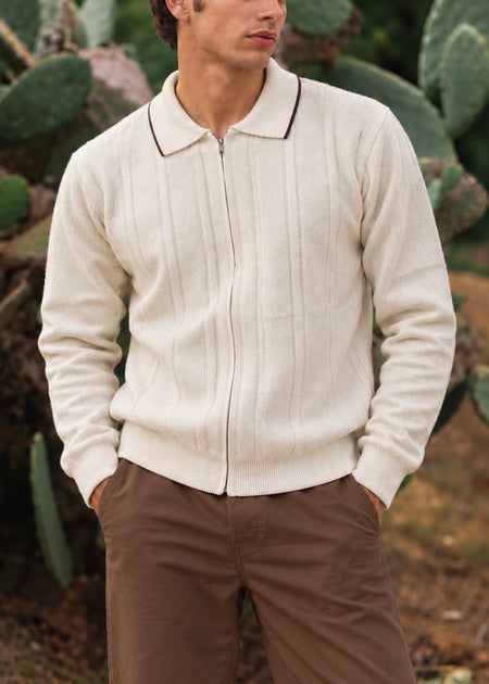 WINTER MUSE KNITTED POLO WHITE