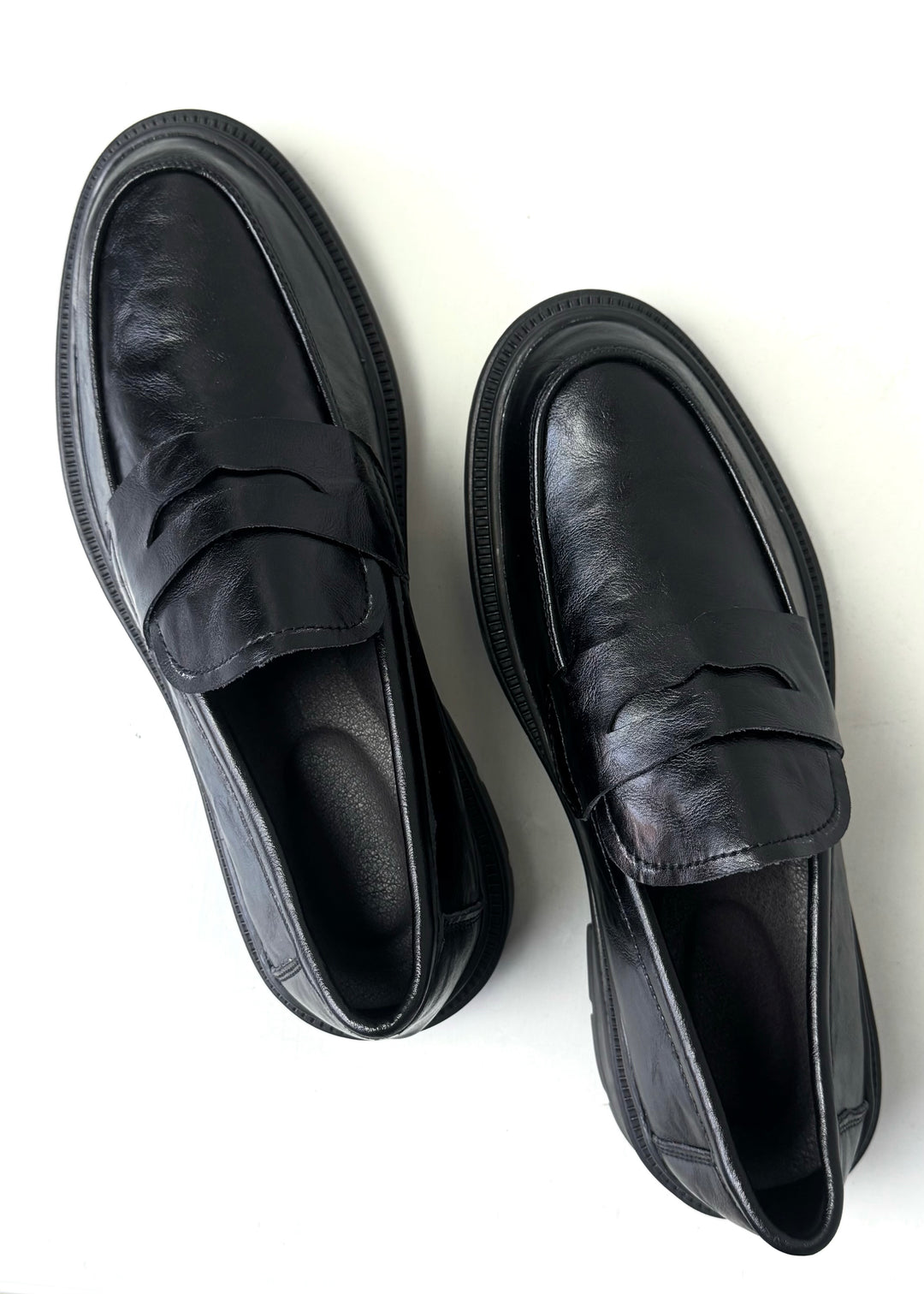 005 IMPORTED LEATHER SHOES WITH RUBBER SOLE-FT