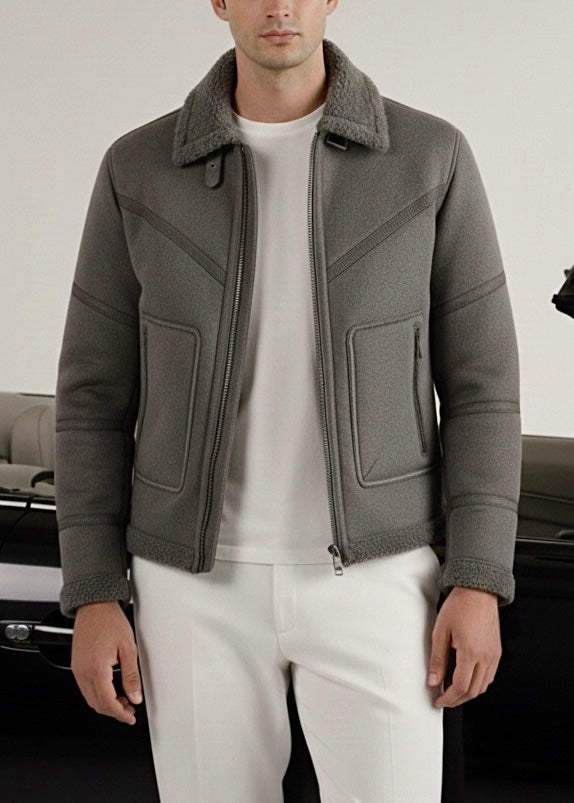 THE LUXE-PANTHER JACKET-GRAY