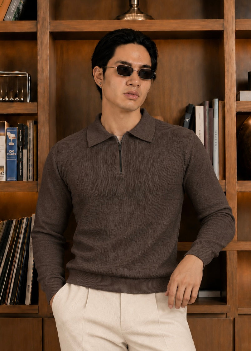 Milano Knit Polo-gray