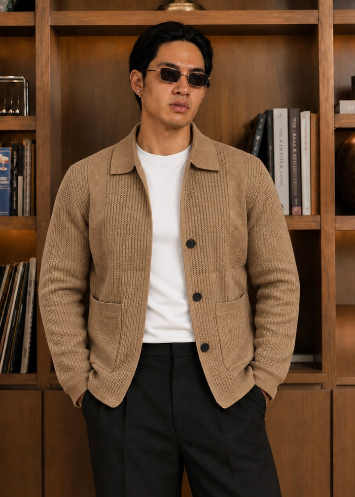 LUXE-WHOOL SHACKET-TAN