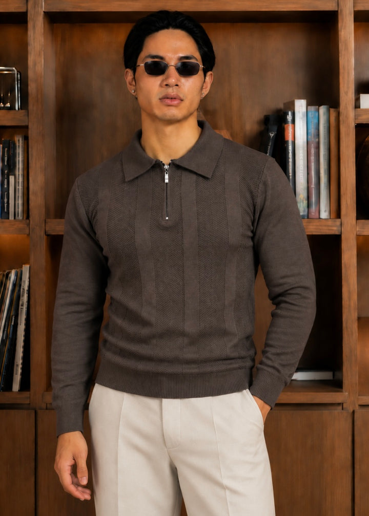 Riviera Knit Polo-gray