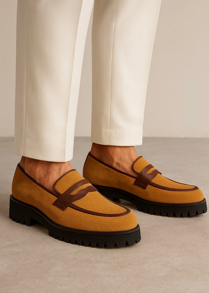 0017 FORMAL AND CASUAL WEAR SHOES-BROWN