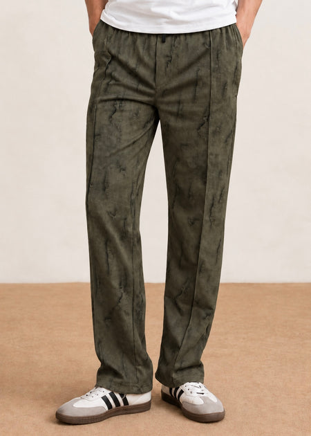 Classic Panel Track Pant Trouser Olive