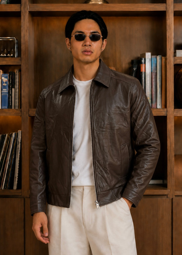 THE AVENOR-FORM JACKET-BROWN