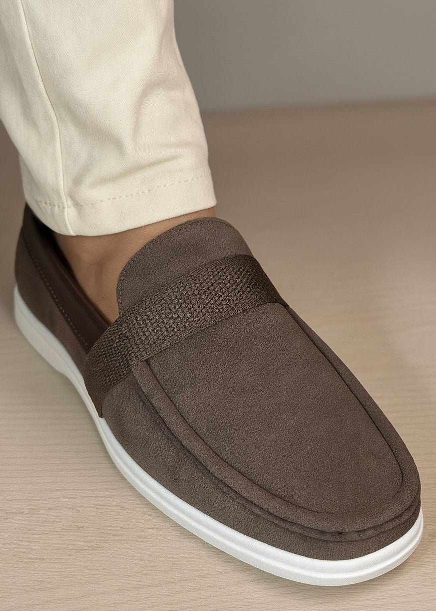 0013 SUEDE SOFT LOAFERS-FT (BROWN)