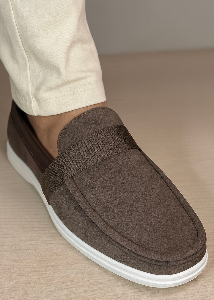 0013 SUEDE SOFT LOAFERS-FT (BROWN)