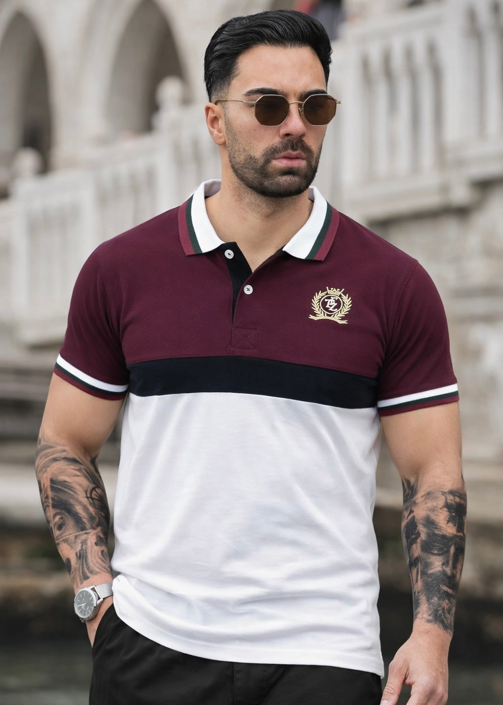 THE CLASSIC-FIT POLO-MAROON
