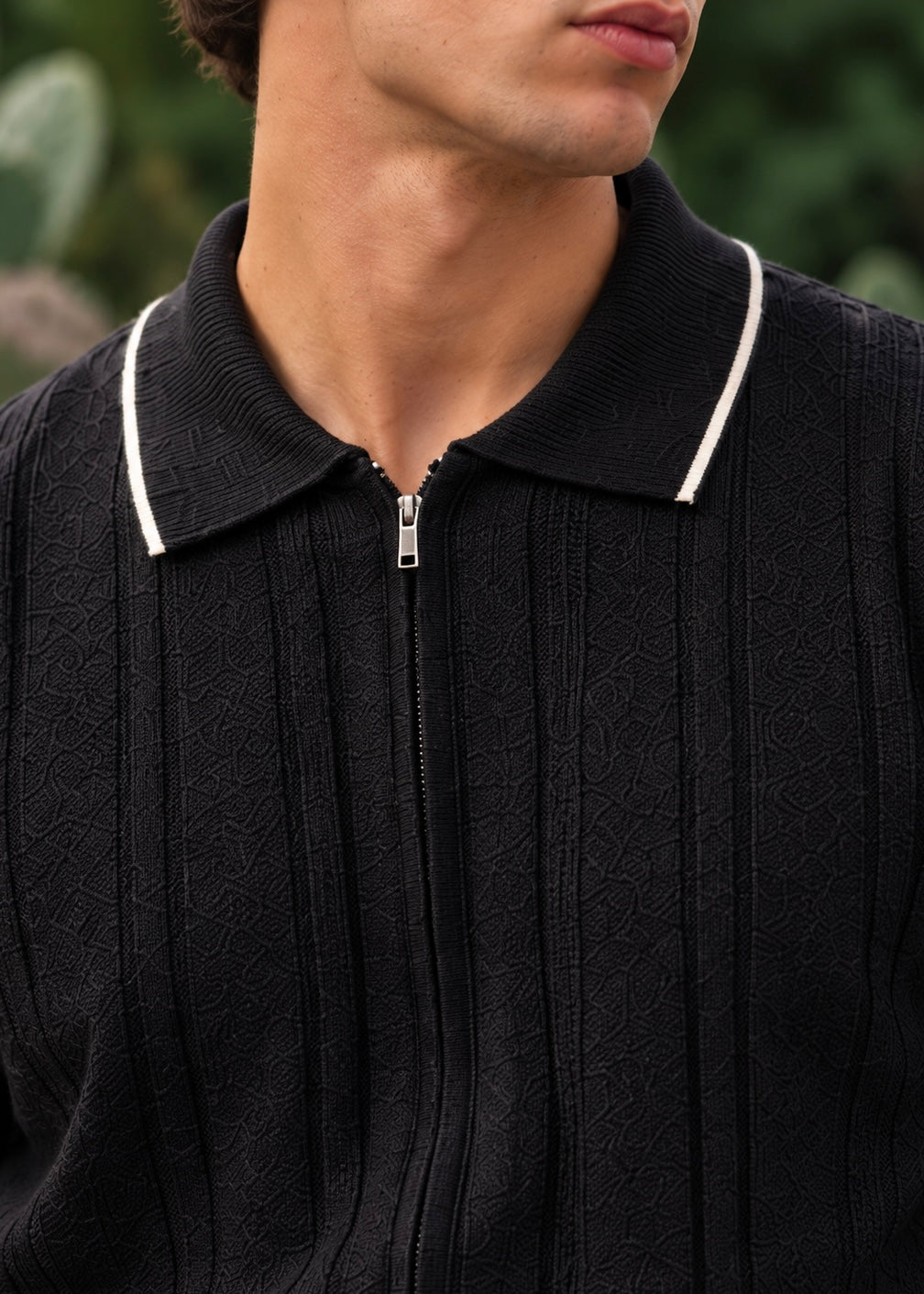 WINTER MUSE KNITTED POLO BLACK