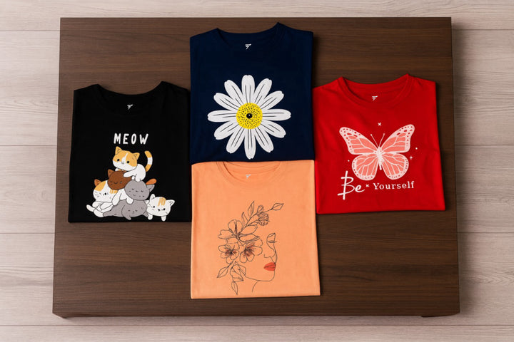 (PACK OF 4) COTTON TEE-FT