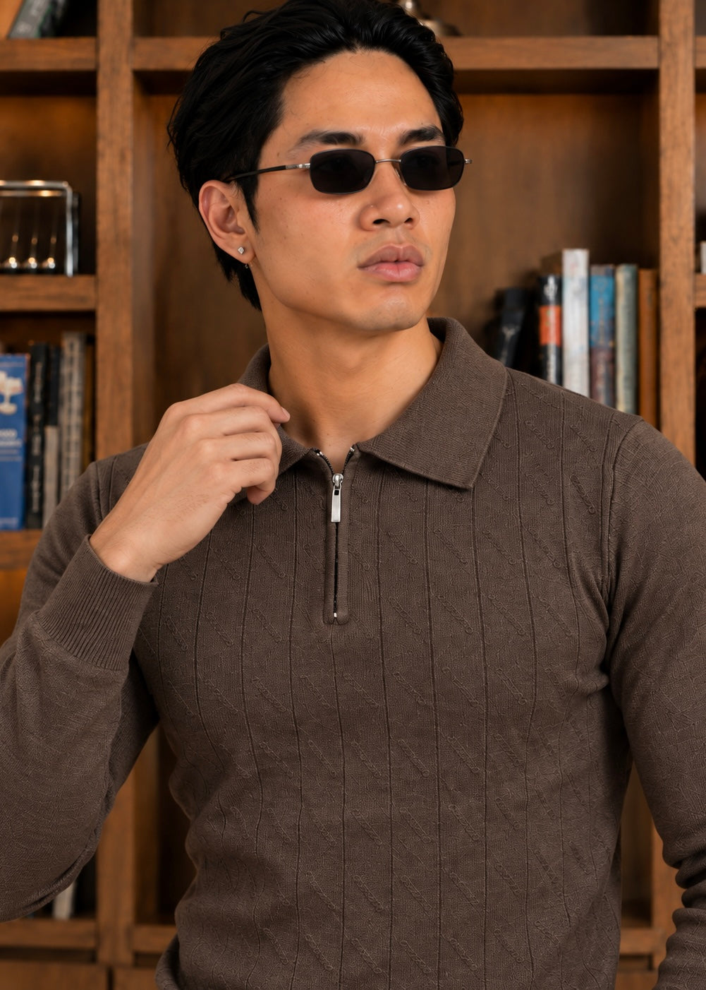 The Nordic-knit Polo-Gray