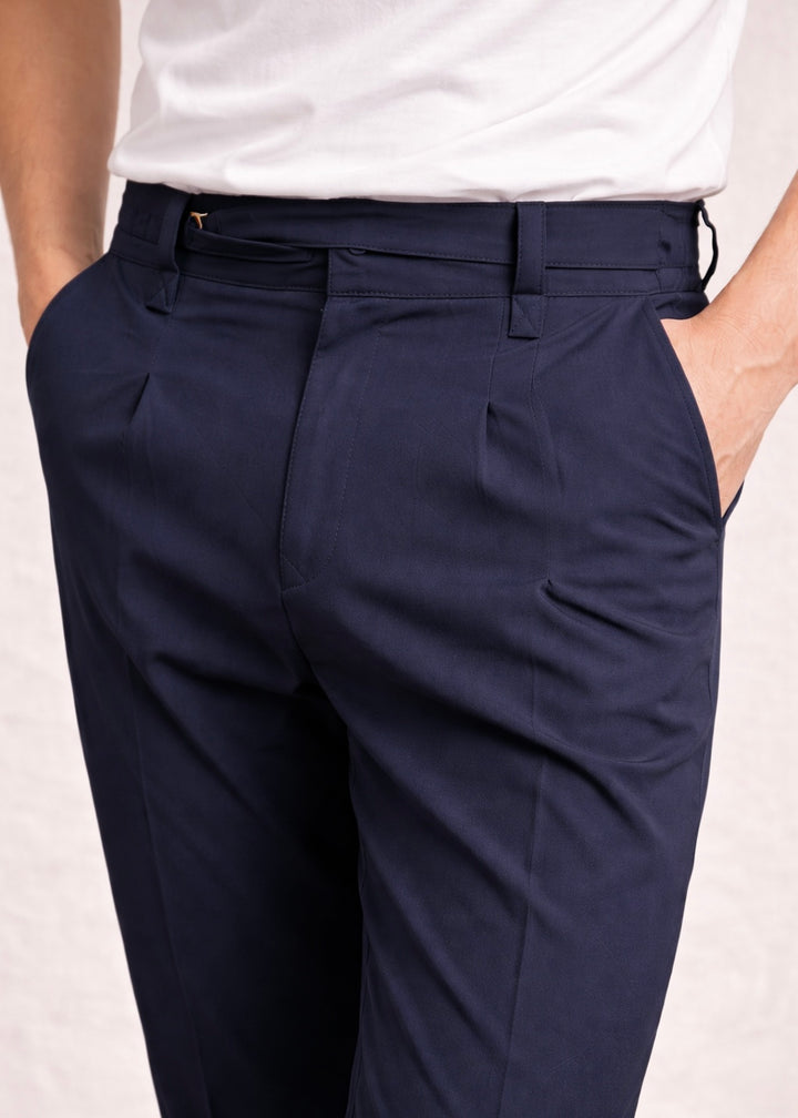 THE VANGUARD GURKHA PANT-NAVY BLUE