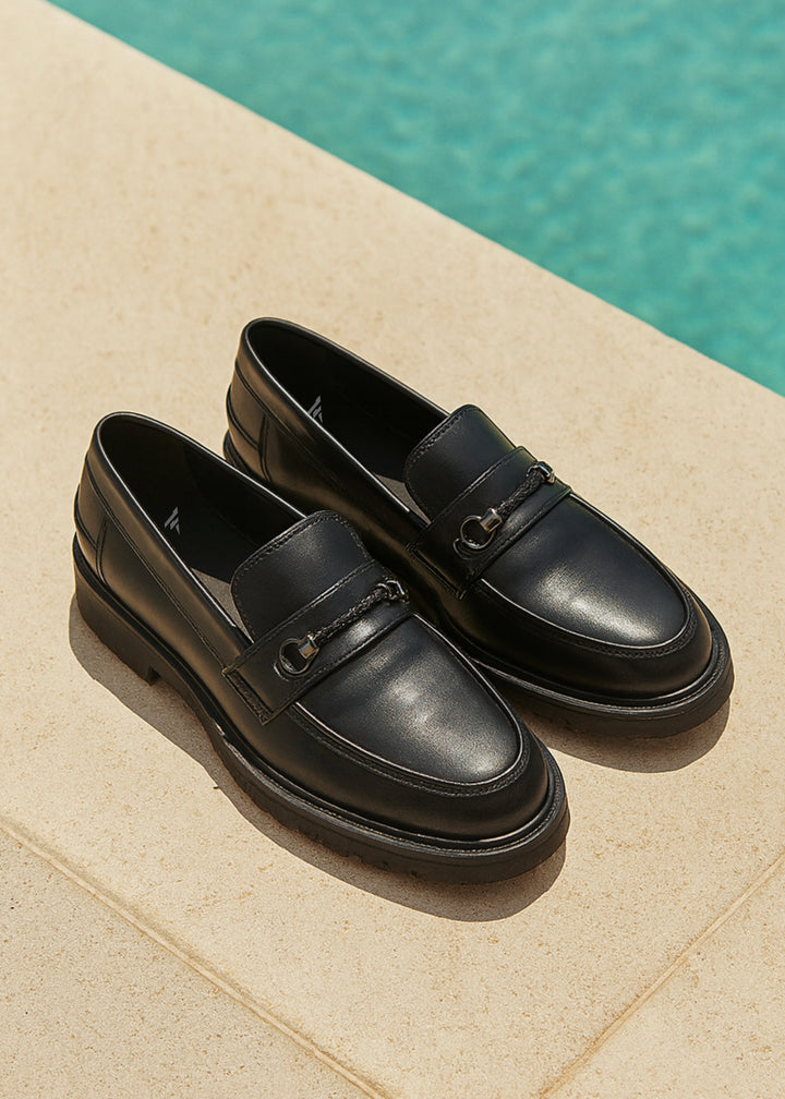 0031 BLACK COMFORT SHOES WITH CUSHIONING-FT