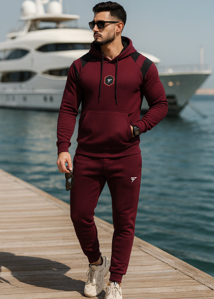 THE MAROON FLEECE TRACKSUIT-FT