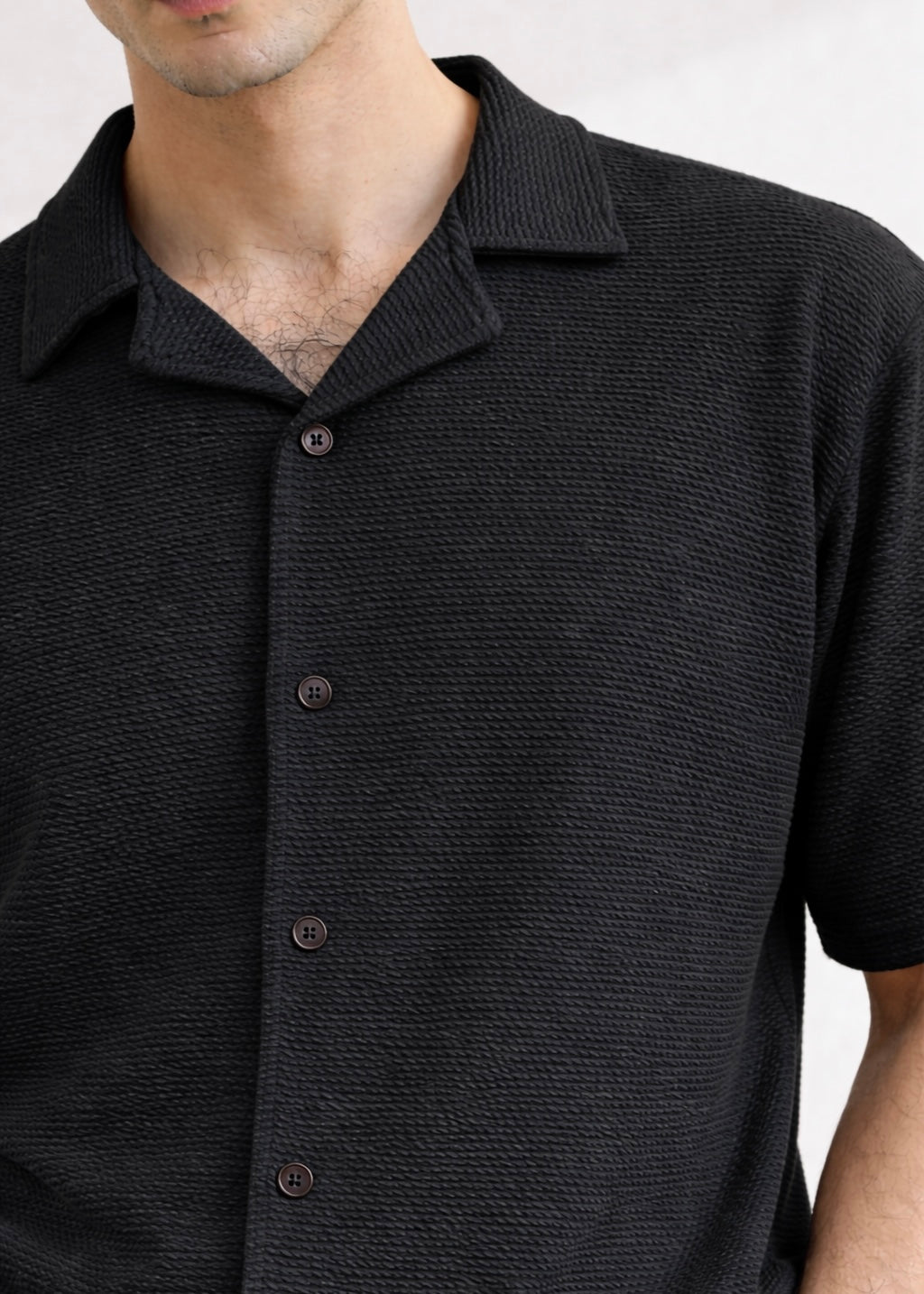 THE GLAMER TEXTURE TRACKSUIT-BLACK