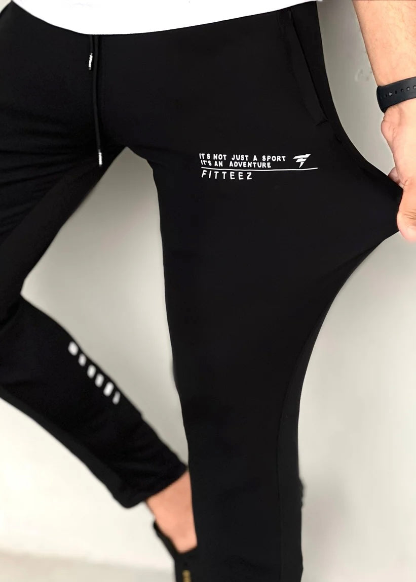 SLIM-FIT JAT BLACK ULTRA STRETCHABLE IN DRYFIT-FT