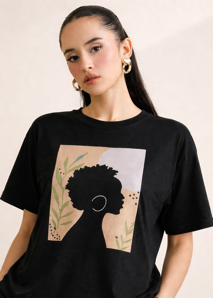 THE BLACK COTTON TEE-FT
