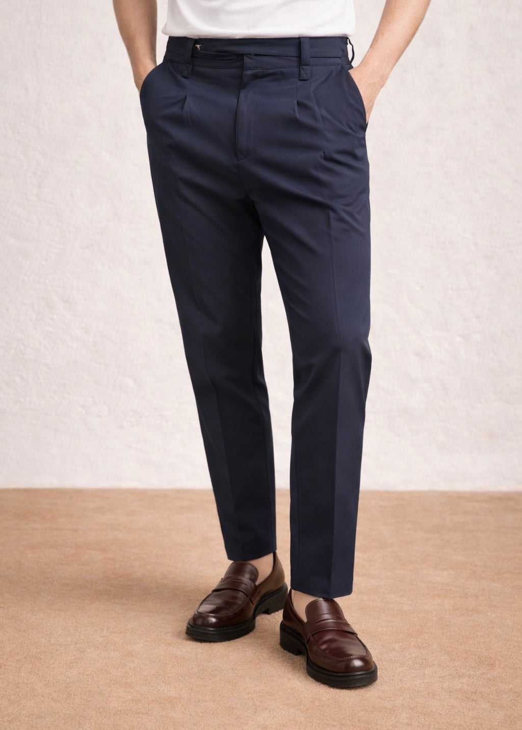 THE VANGUARD GURKHA PANT-NAVY BLUE