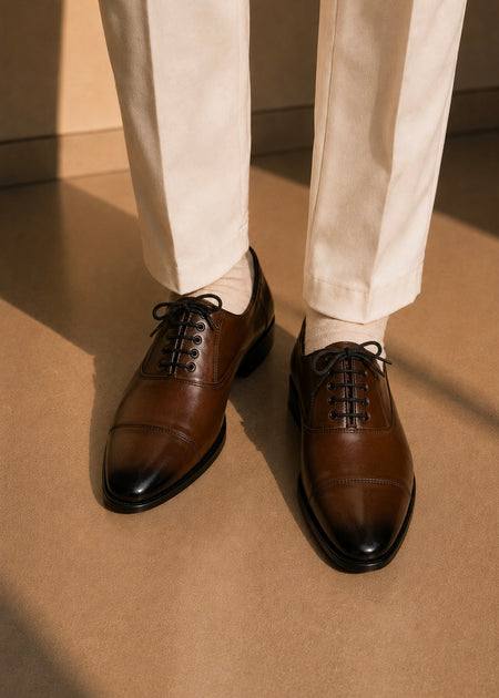 0082 Luxury Leather Dress Shoes-BROWN
