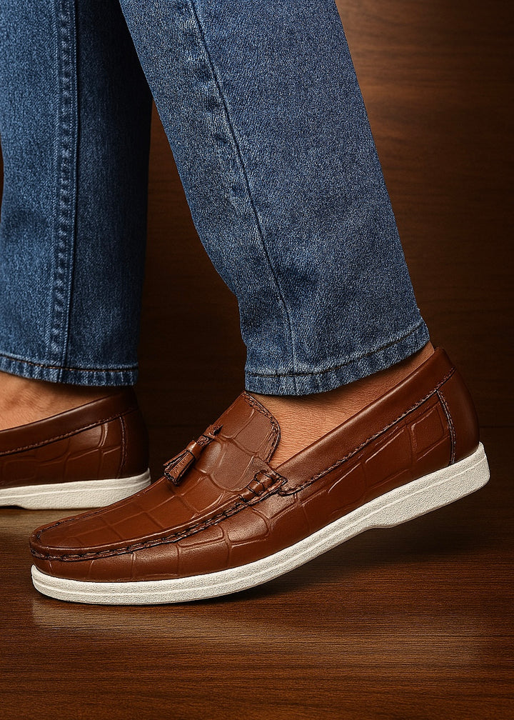 0011 AIR TASSEL LOAFERS-FT (Brown)