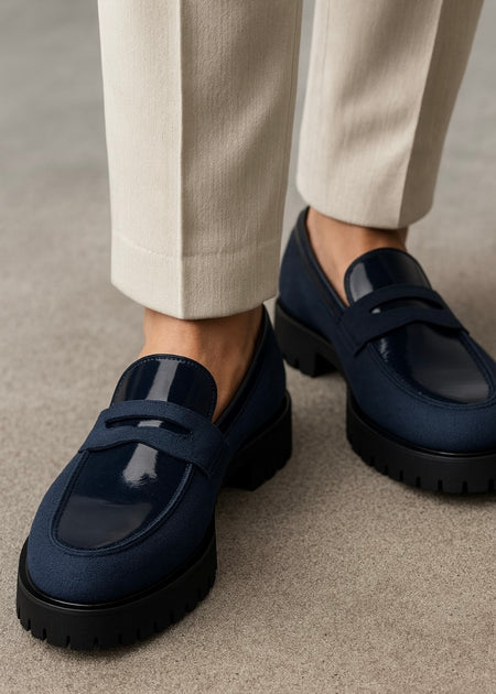 0019 FORMAL AND CASUAL WEAR SHOES-NAVY