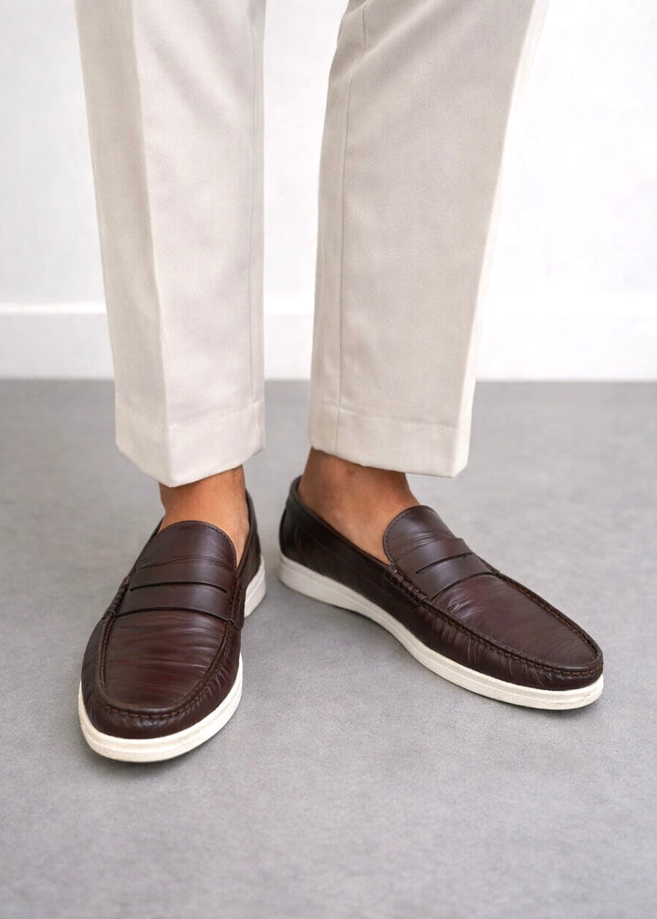 0012 AIR LOAFER'S-FT BROWN