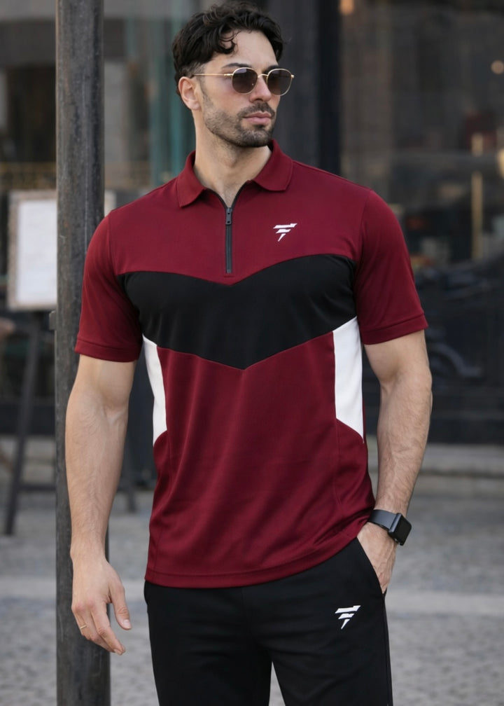THE COTTON-COMFORT POLO-MAROON