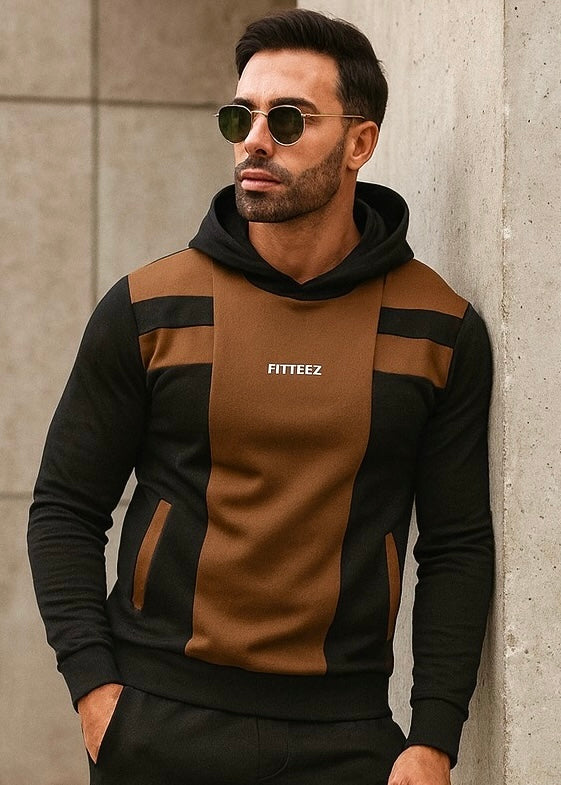 0.1 SCUBA 4 STRETCHED HOODIE-BROWN