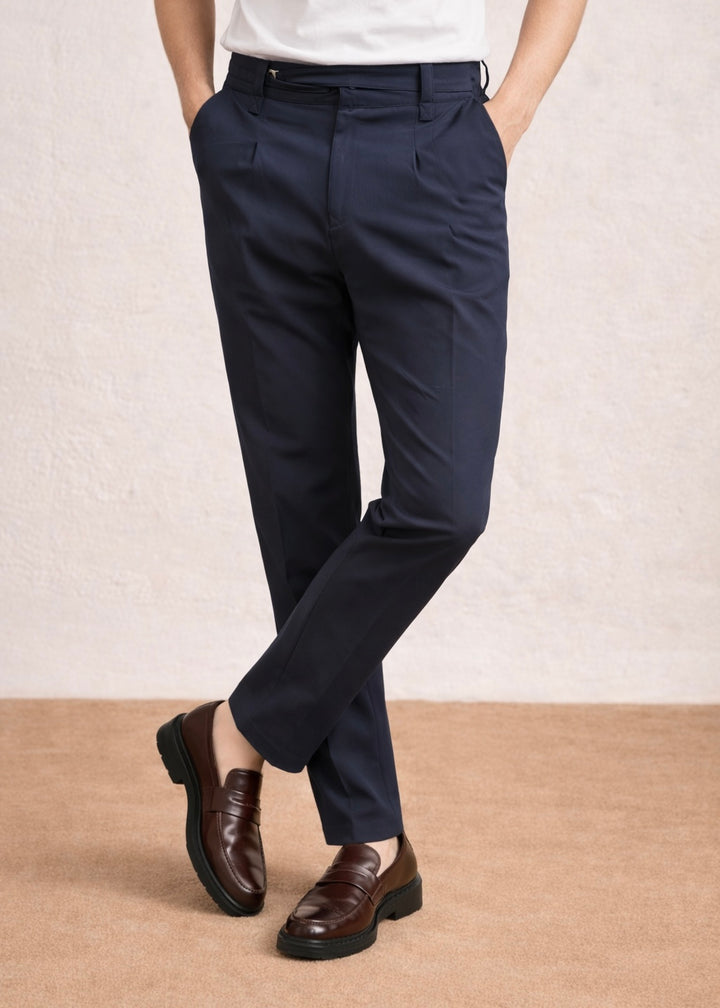 THE VANGUARD GURKHA PANT-NAVY BLUE