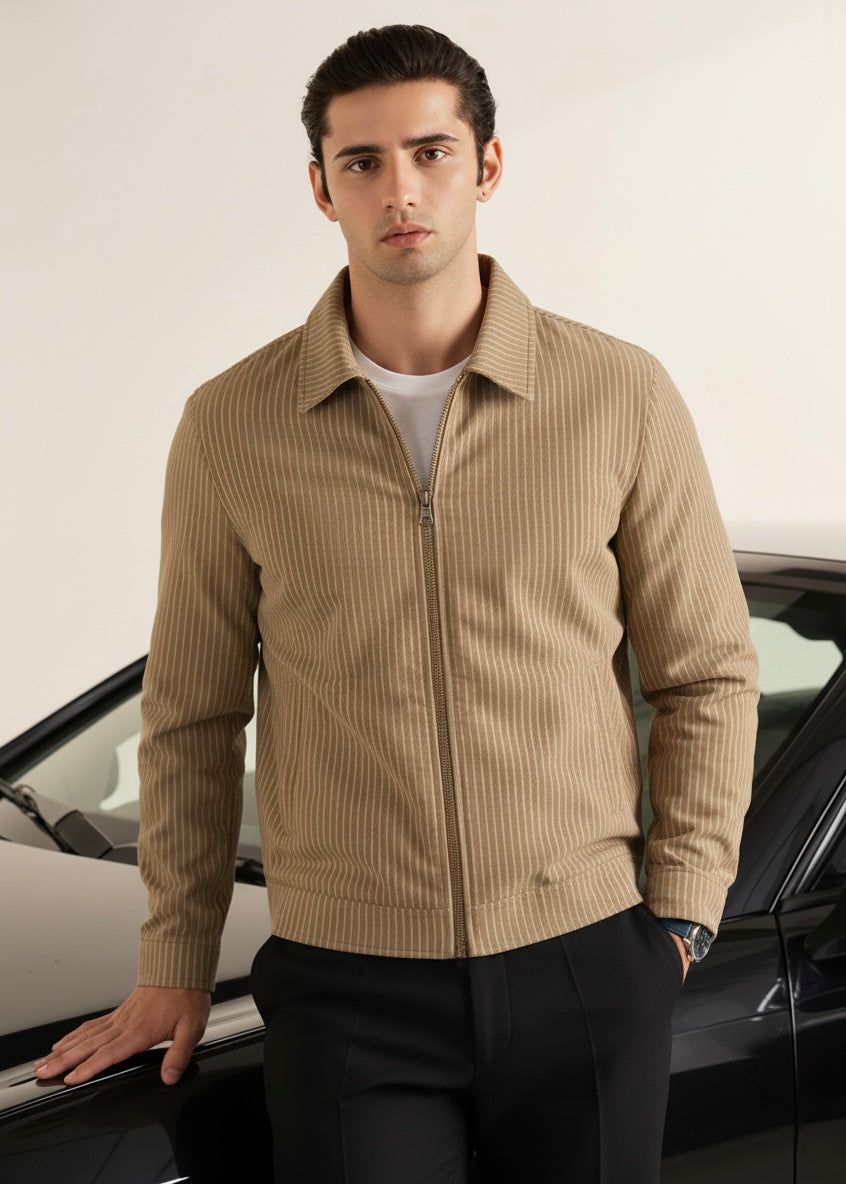 THE MIDNIGHT-LINE JACKET-BROWN