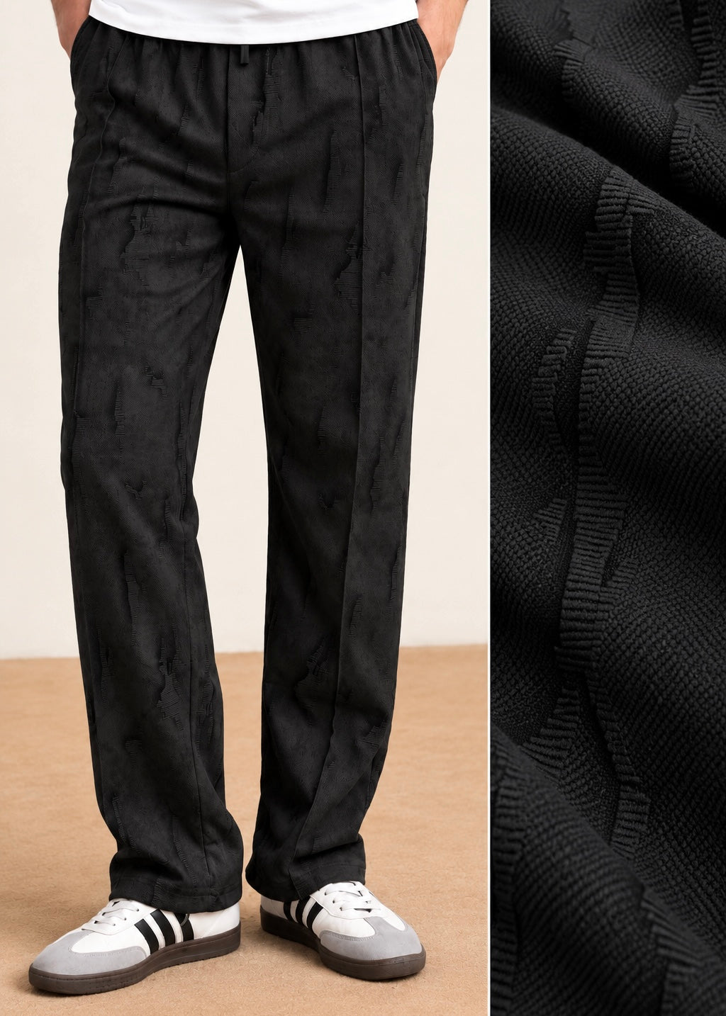 Classic Panel Track Pant Trouser BLACK